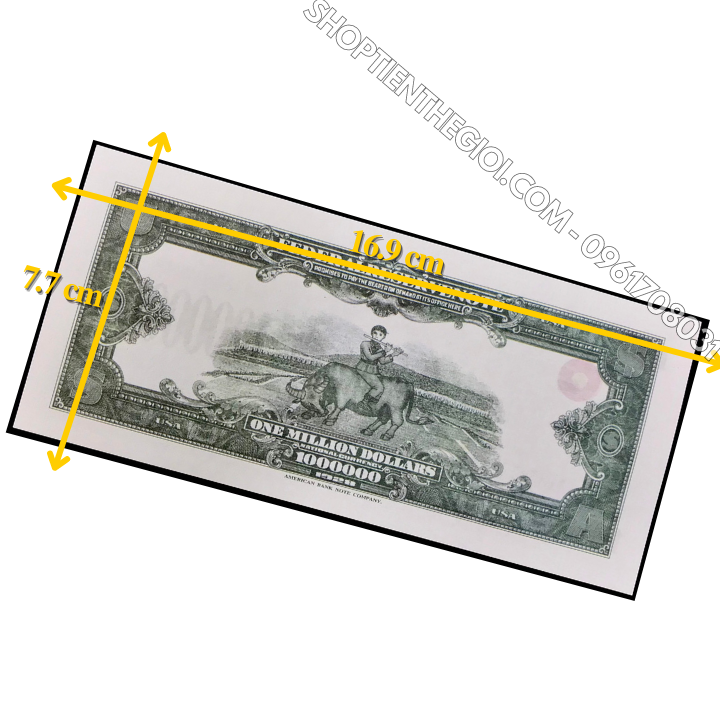Tiền Lưu Niệm 1 Triệu USD Hình Tổng Thống Benjamin Franklin Dạ Quang